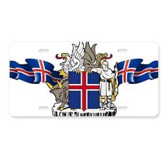 DIYthinker Emblema nacional da Noruega, símbolo do país, placa de licença decoração de aço inoxidável para automóveis
