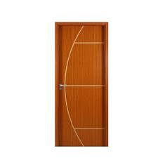 Kit Porta de Madeira Frisada Gaúcha Mgm 215cmx94cm Melamínico Mogno