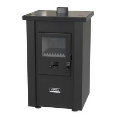 Calefator a Lenha Dupla Combustão Vulcano Preto Fosco - Venax