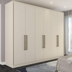 Guarda-Roupa Casal Guarujá 6 Portas 6 Gavetas 100% Mdf Off White - Panorama Móveis