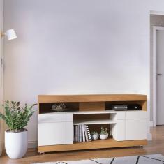 Rack para Tv até 47 Polegadas 2 Portas 4 Nichos Yara Freijó / Off White