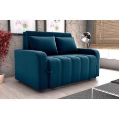 Sofá Cama Amora Masserati Azul E403 - Matrix