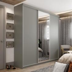 Guarda-roupa Casal 100% Mdf Bp com 3 Portas e 1 Espelho Geneve Urbi