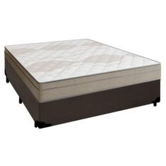 Cama Box Casal Sintético + Colchão de Molas Ensacadas Portobel Ipanema