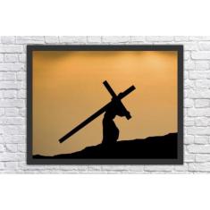 Quadro Decorativo Jesus Cristo Cruz Católico Religioso Salas Decoraçõe