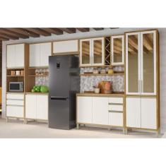 Cozinha Completa Tempranillo 9 Peças (3Aéreos+2Balcões+1Cristaleira+1T