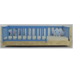 Cama Montessoriana Solteiro Base Colorida Madeira Maciça Pinus - Pipok