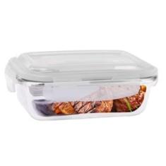 Conjunto 2 Pote Vidro Hermético Marmita Tampa 4 Travas 640ml