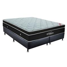 Conjunto Cama Box Cori com Colchão Queen Molas Ensacadas Elegant (28x158x198) Preto