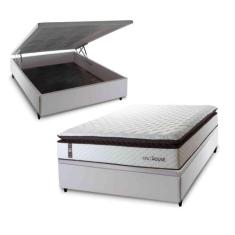 Conjunto Box Baú San Diego Branco 138x188x74 Espuma D33 - King House