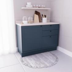 Balcão de Cozinha 120cm 1 Porta 3 Gavetas Sevilha 100% MDF Sem Tampo -