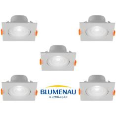 Spot Led Croica 6W Embutir Quadrado Direcionável Bivolt 6500K Blumenau