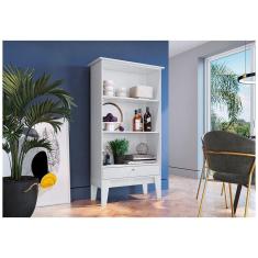 Buffet Complementos Alto com 3 Prateleiras Branco