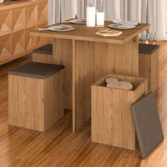 Conjunto Sala De Jantar 4 Banquetas Berlim - Moveis Arapongas