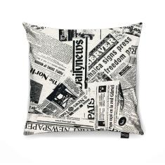 Capa para Almofada Tecido Estampado Jornal Linho D19