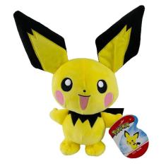Pelúcia Pokémon Boneco Pichu 18Cm Wct Sunny Brinquedos
