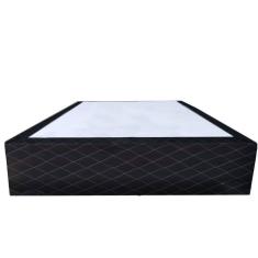 Base Box Blindado Casal AColchoes Poliéster Preto 40x138x188