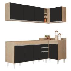 Armário de Cozinha Modulado de Canto Esquerdo 4 Peças CP49 Balcão sem 