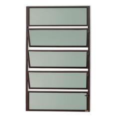 Janela de Alumínio Basculante 100x80cm Vidro Mini Boreal Master Brimak