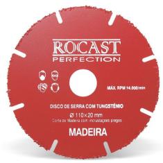 Disco De Serra Com Tungstênio Para Madeira 110 X 20 Mm - Rocast