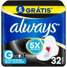 Absorvente Noturno Always Noites Tranquilas Seca com abas 32 Unidades