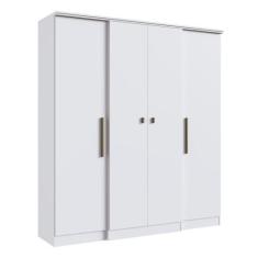 Guarda-Roupa 4 Portas 2 Gavetas Multimóveis CR35073, Branco