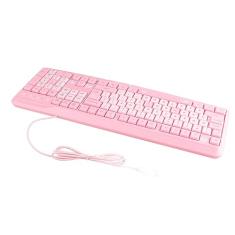 Teclado Com Fio USB Ultrafino de Desenho Animado Bonito para Computador Laptop de Escritório Doméstico Universal Rosa Preto Roxo Silencioso à Prova D'água QWERTY Layout Em Inglês