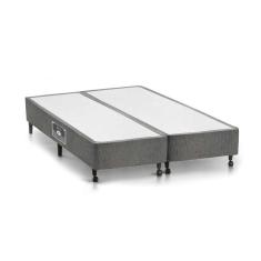 Cama Box Base Queen Lux Chenille Gray (158x198x23) - Castor