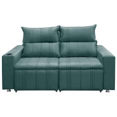 Sofá 2 Lugares Retrátil E Reclinável Madri 1,50m C/molas - Veludo Ciano