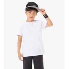 Camiseta Infantil Masculina Básica Rovi Kids Branco - Rovitex Kids Bás