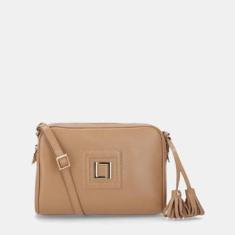 Bolsa Média Couro Luz Da Lua - 10005324-Feminino