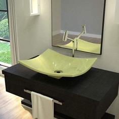 Cuba de Apoio para Banheiro F44W Folha Compace Verde Acqua