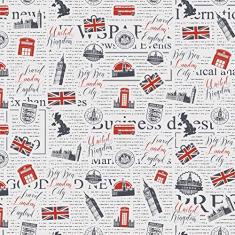 Papel de Parede Jornal Londres para Sala 57x270cm