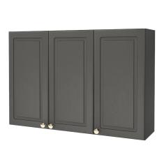 Armário Aéreo 120Cm 3 Portas Indekes Firenze Cinza