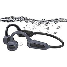 Fone de ouvido esportivo sem fio Bluetooth 5.0, fone de ouvido de natação à prova d'água IPX8, reprodutor de MP3 de natação de 16 GB, fone de ouvido de condução óssea/orelha aberta com alça