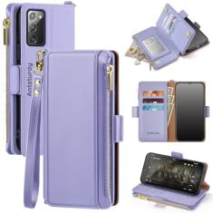 Antsturdy Capa carteira compatível com Samsung Galaxy Note 20 5G com suporte para cartão para mulheres e homens, capa de telefone de couro PU com bloqueio de RFID, capa flip à prova de choque com alça