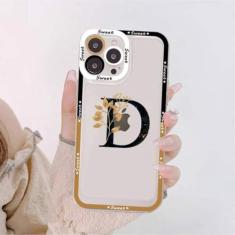 Capa de telefone com letra inicial AZ para iPhone 11 12 13 Mini Pro Max 14 Pro Max, A1, para iPhone11 Pro Max