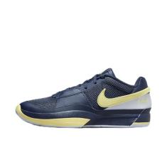 Nike Tênis de basquete Ja 1 (FQ4796-402, azul marinho/cinza futebol/laranja claro) tamanho 34