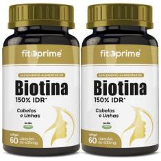 Kit 2 Biotina 150% Cabelos E Unhas Firmeza & Crescimento - Fitoprime