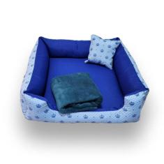 Cama de cachorro ou gato caminha lavavel para pet médios até 12kg + co