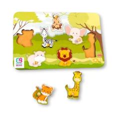 Quebra cabeça de encaixe floresta e seus bichos - Brinque E Leia