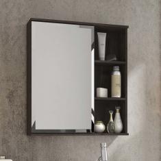 Espelheira para Banheiro 1 Porta MDF 56cm Treviso MGM Móveis