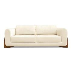 Sofá 2 Lugares Base De Madeira Clarissa 180 Cm Linho S04 - D'rossi Cor