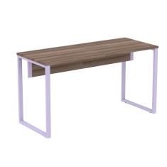 Mesa Escritório P25 TUB Pandin 150 cm (Larg) Tampo MDP Walnut Pé Aço Tubular Lilás
