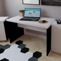 Mesa para Escritório 150cmx60cm Preto/Branco