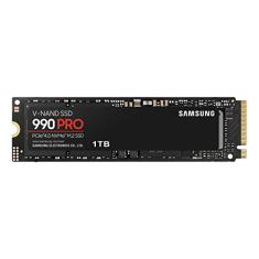 Samsung 990 PRO 1TB PCIe Gen 4.0 x4 (taxa de transferência máxima 7.450MB/s) NVMe M.2 (2280) SSD interno MZ-V9P1T0B-IT/EC
