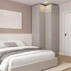 Guarda-Roupa Modulado de Canto 2 Peças 4 Portas Jade CabeCasa MadeiraM