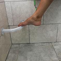 Barra De Apoio De Banheiro Para Lavar Os Pés Depilar Branco