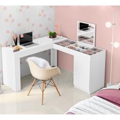 Escrivaninha de Canto Mobler Star com Penteadeira