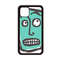 Capa de celular Suprised Abstract Face Sketch Happy para iPhone 12 Pro Max para Apple Mini Mobile Case